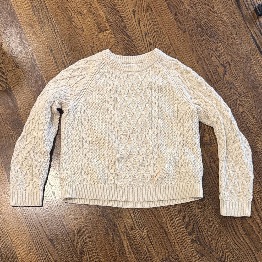 J. Crew Beige Cable Knit Sweater